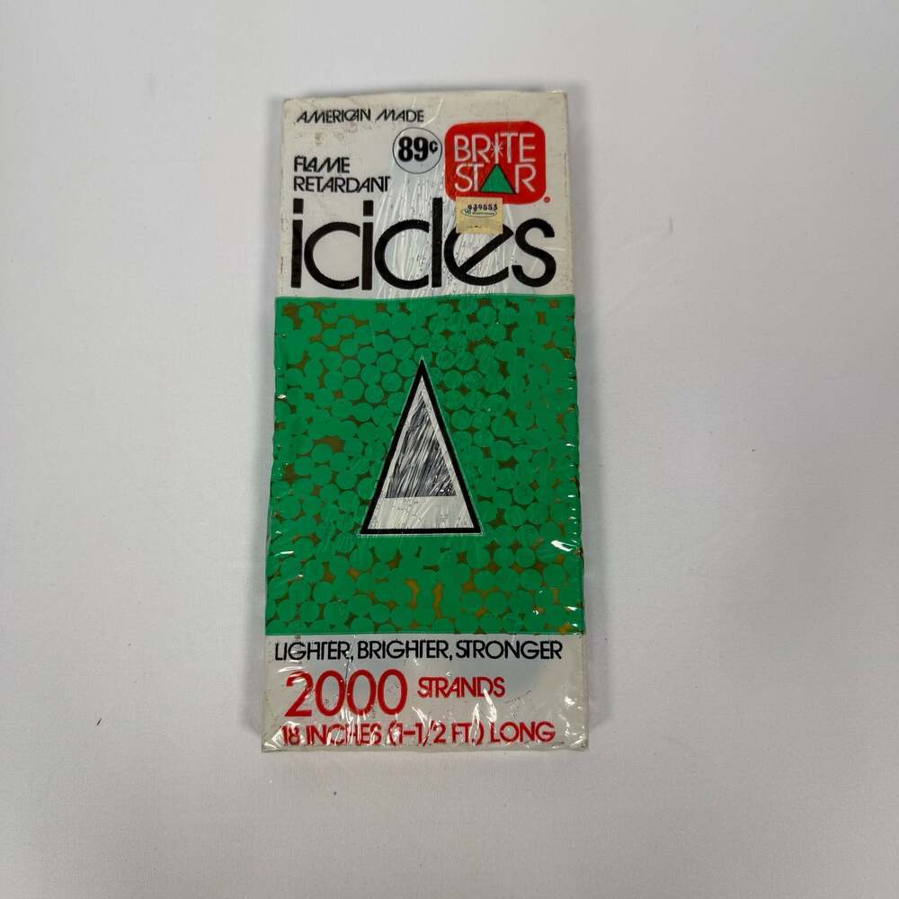 Brite Star Vintage Christmas Icicles Tinsel 2000 Strands 18 Inches Flame Retarda - Picture 2 of 4